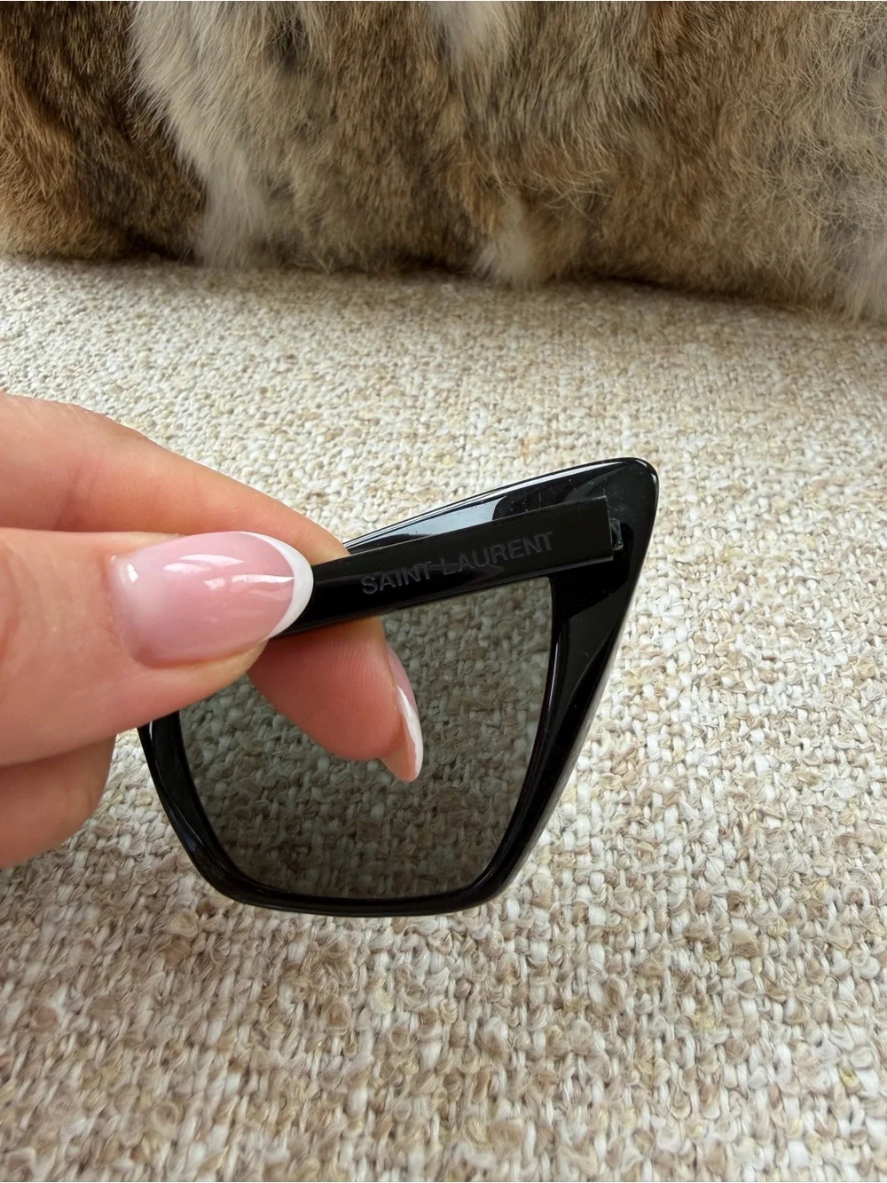 Saint Laurent Black Cat-Eye Sunglasses